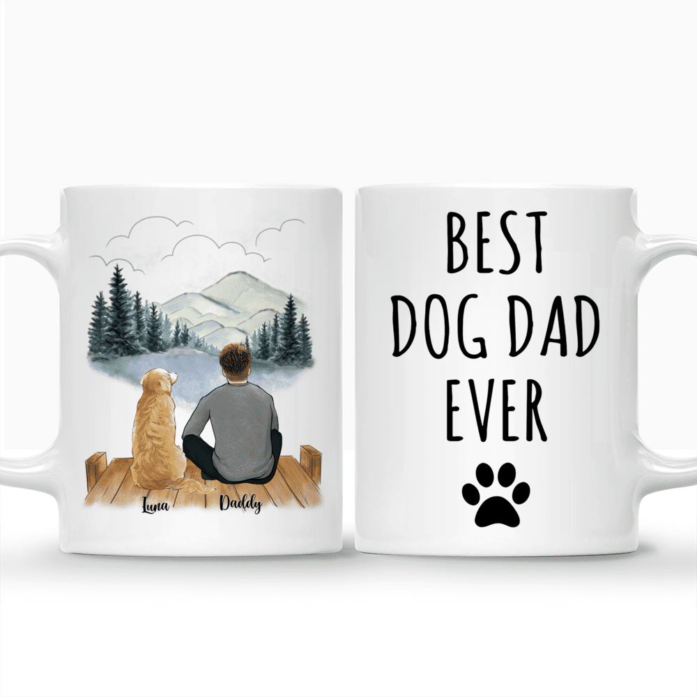 Man and Dogs - Best Dog Dad Ever | Personalized Mugs | Gossby_3