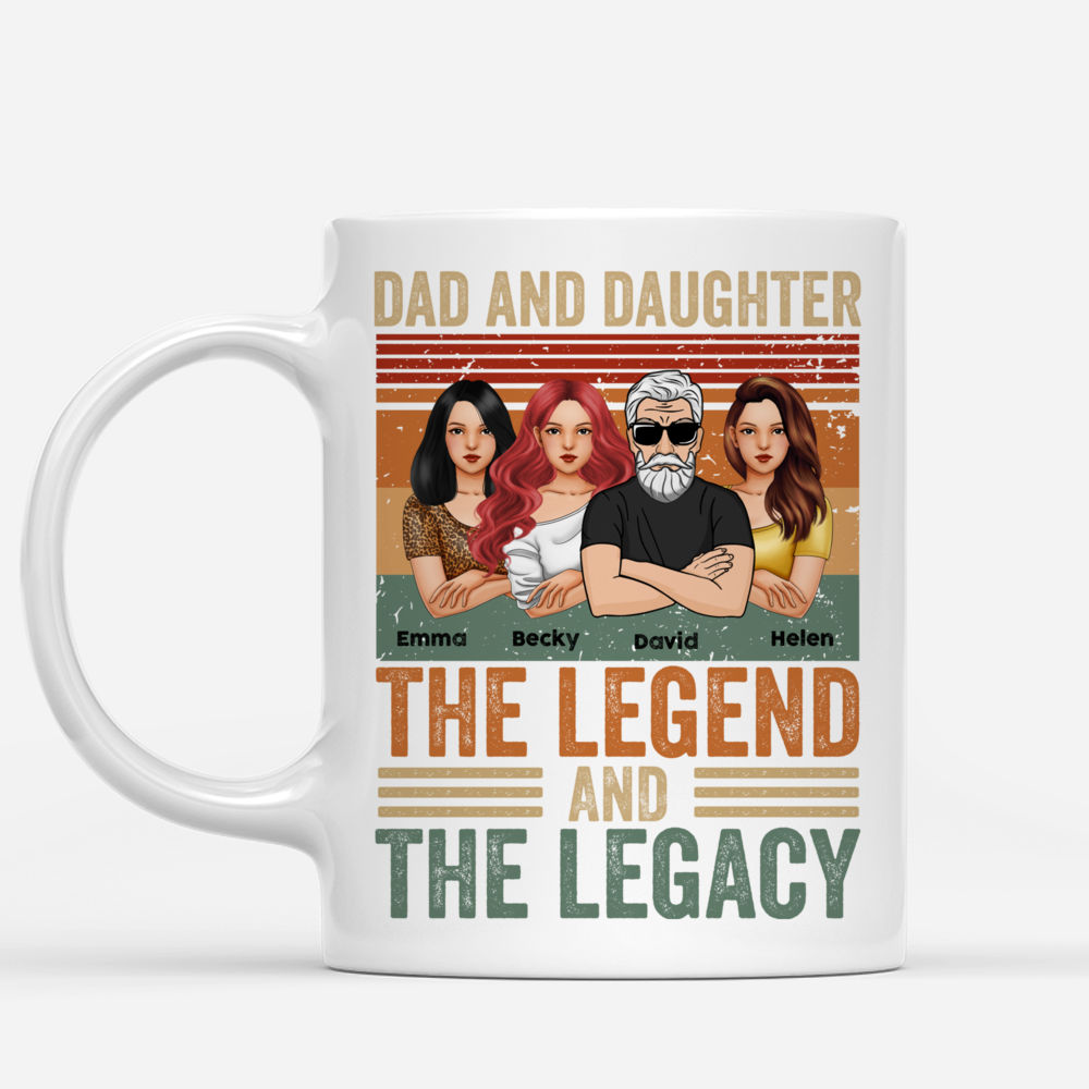 Personalized Mug - Father's Day - Dad and Daughter The Legend and The Legacy_1