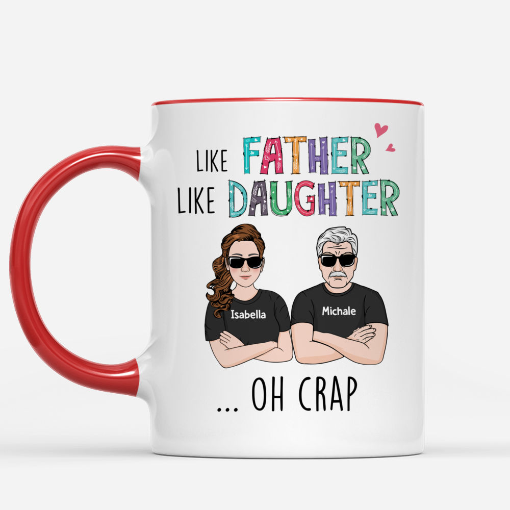  Personalized To My Dad From Daughter Cute Bluey Dad Black  Coffee Mug Funny Girl Dad Novelty Cup Father's Day Birthday Gift For Dad -  11 Oz : Home & Kitchen