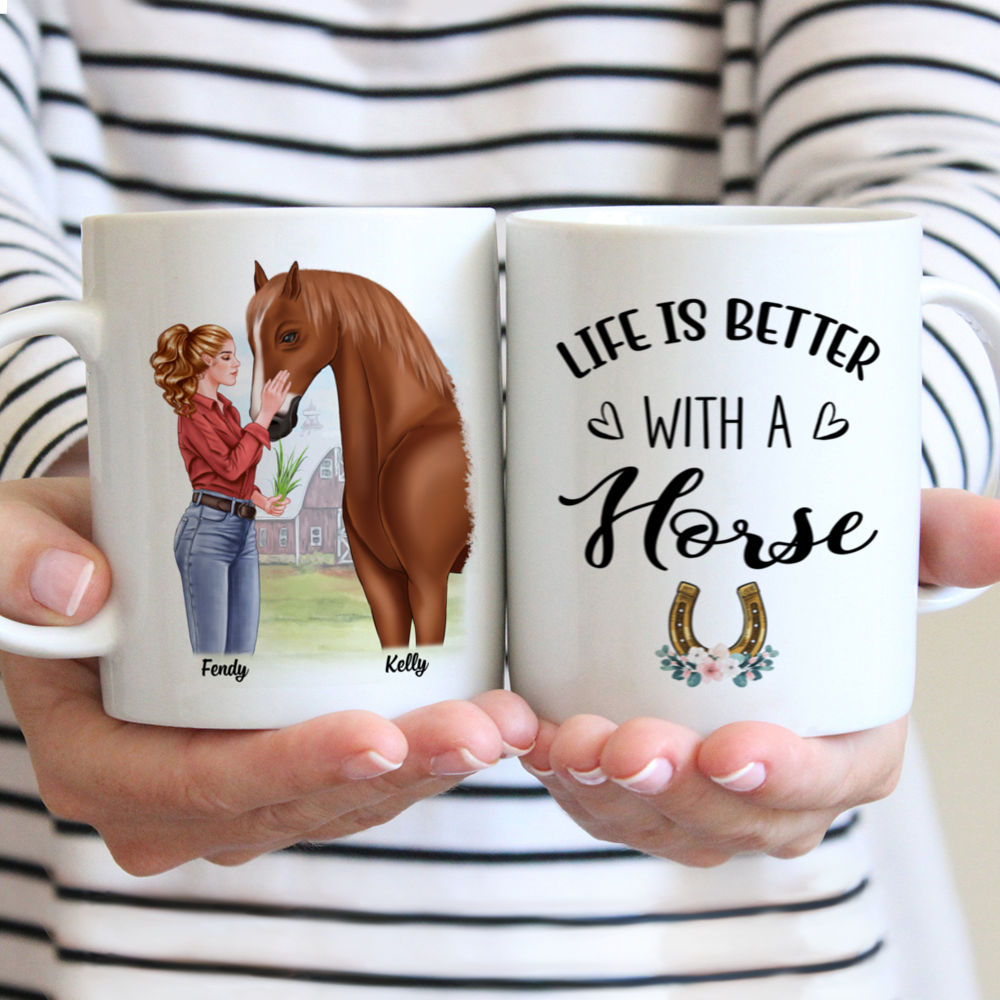 Personalized Mug - Horse Lovers - Life is Better with A Horse
