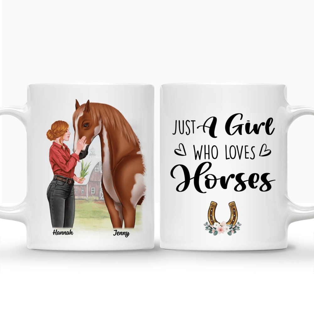 Horse Lovers - Just A Girl Who Loves Horses - Personalized Mug_3