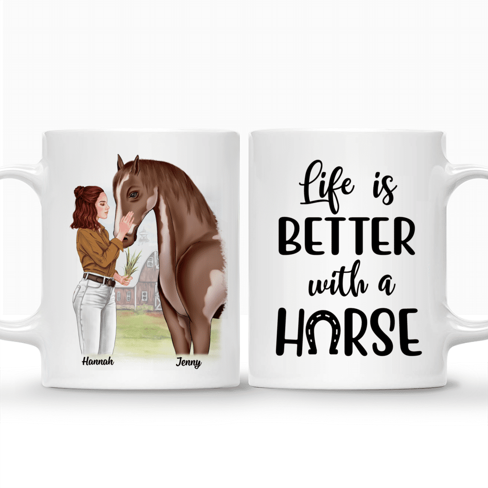 Personalized Mug - Horse Lovers - Life is Better with A Horse v2_3