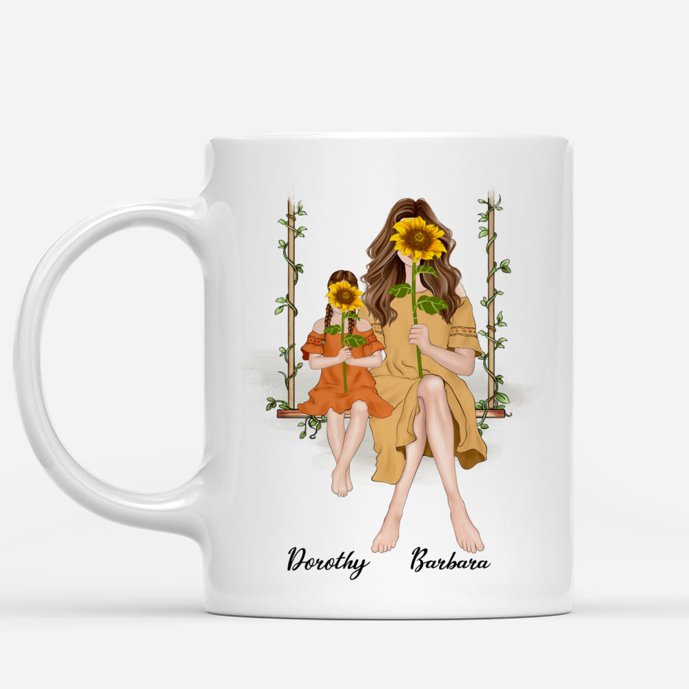 Personalized Mug - Mom&Daughter Sunflower 2 - First my Mother Forever my Friend - Mother's Day, Birthday Gifts, Gifts For Mom, Daughters_1