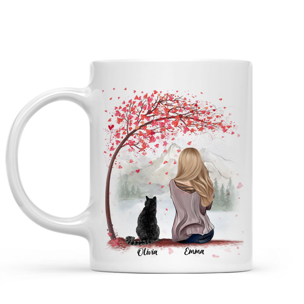 Personalized Mug - Girl and Cats - Life Is Better With Cats - Love (N)_1