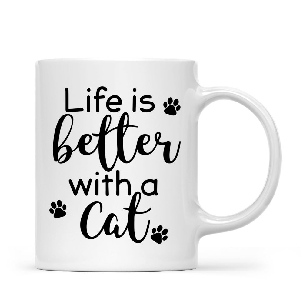 Personalized Mug - Girl and Cats - Life Is Better With Cats - Love (N)_2