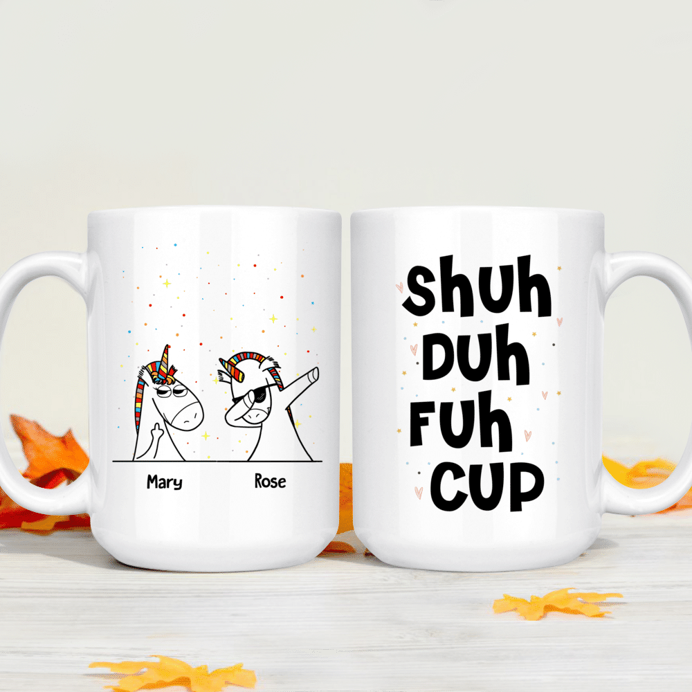 Shuh Duh Fuh Cup - Engraved Stainless Steel Tumbler, Yeti Style Cup, Cute  Unicorn