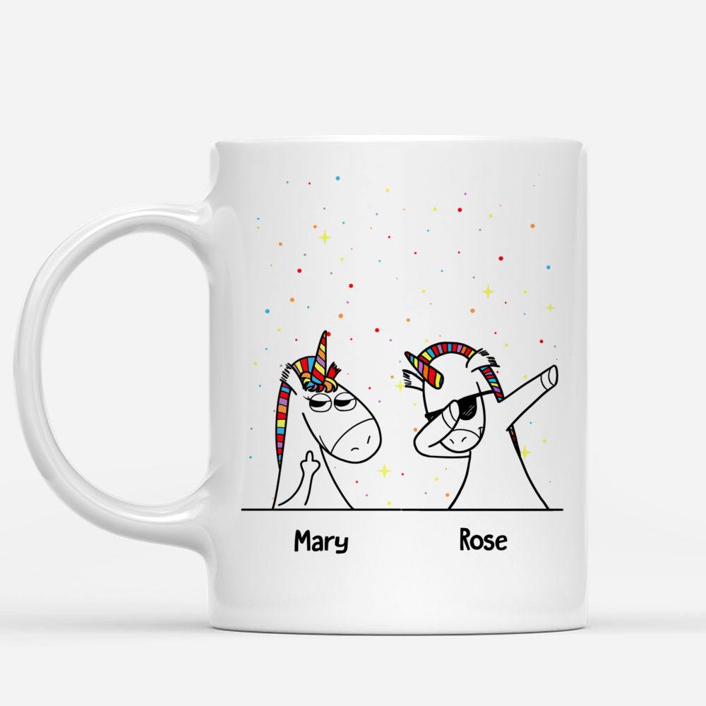 Personalized Mug - Unicorn Friends - Forget Sugar And Spice We're Full Of Sarcasm & Profanity_1