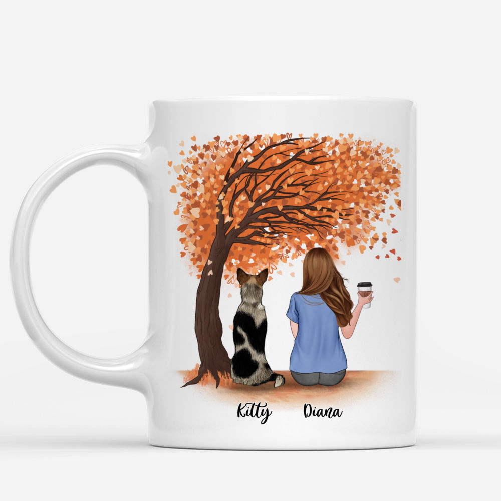 Personalized Mug - Girl and Dogs - Life is better with a dog (O)_1