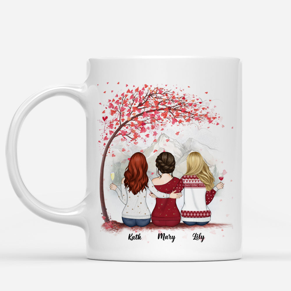 Personalized Mug - Up to 6 Sisters - Sisters forever, never apart. Maybe in distance but never at heart - (HD)_1