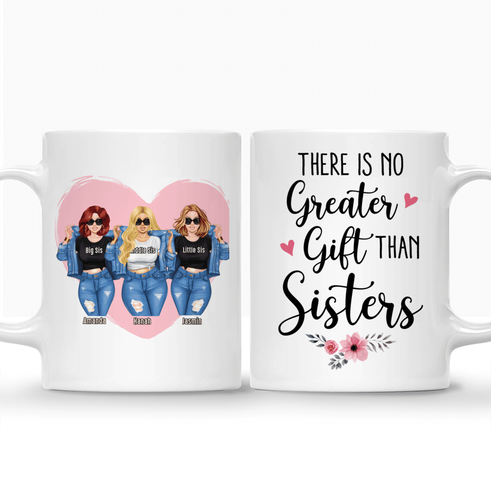 Personalized Mug - Up to 6 Girls - There is no greater gift than sisters_3