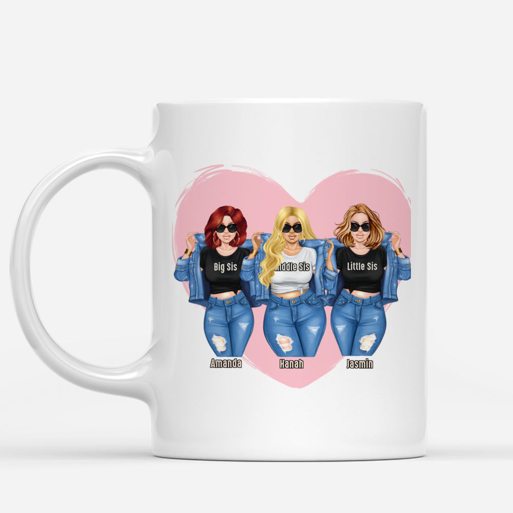 Personalized Mug - Up to 6 Girls - There is no greater gift than sisters_1