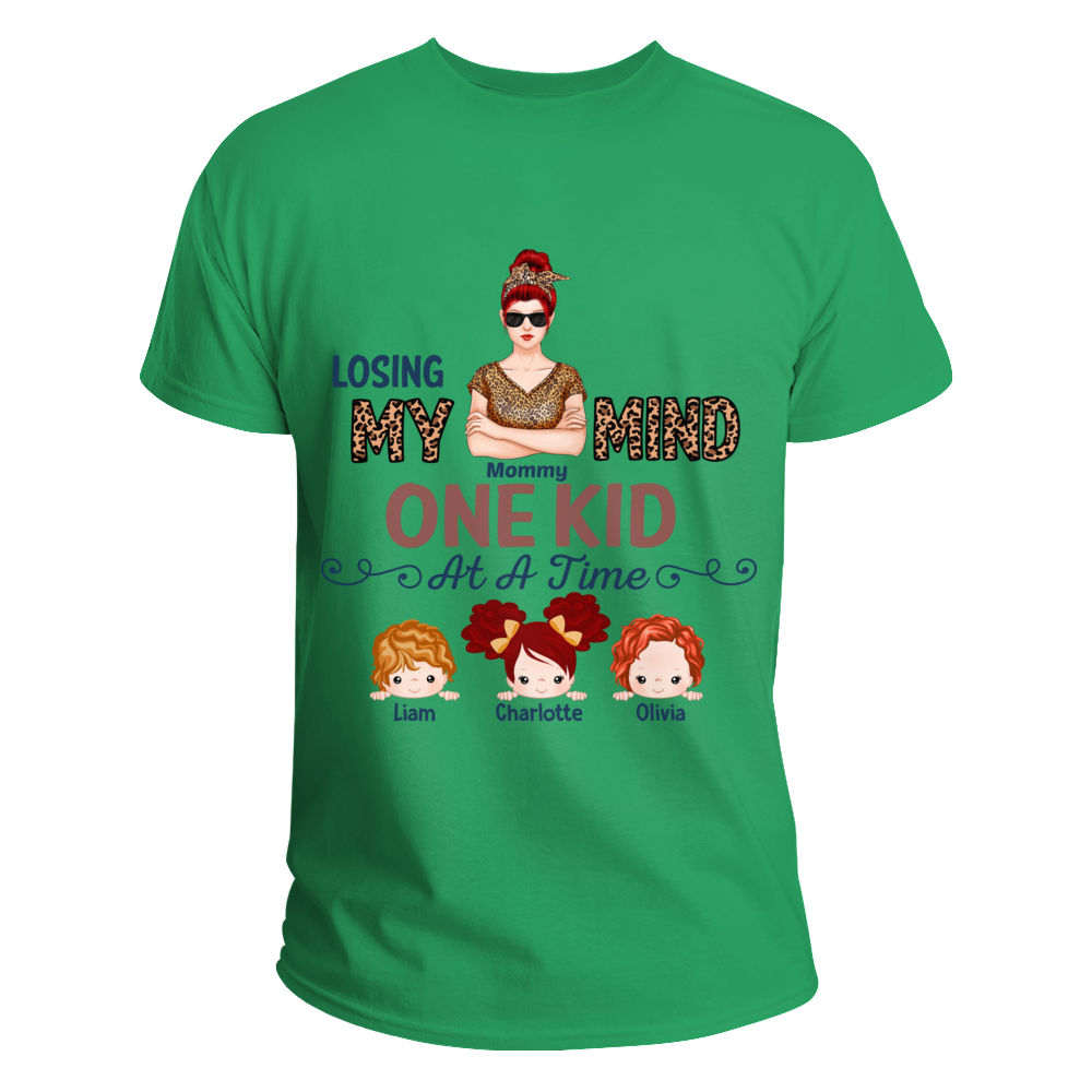 Personalized Shirt - Family - Losing My Mind One Kid At A Time_2