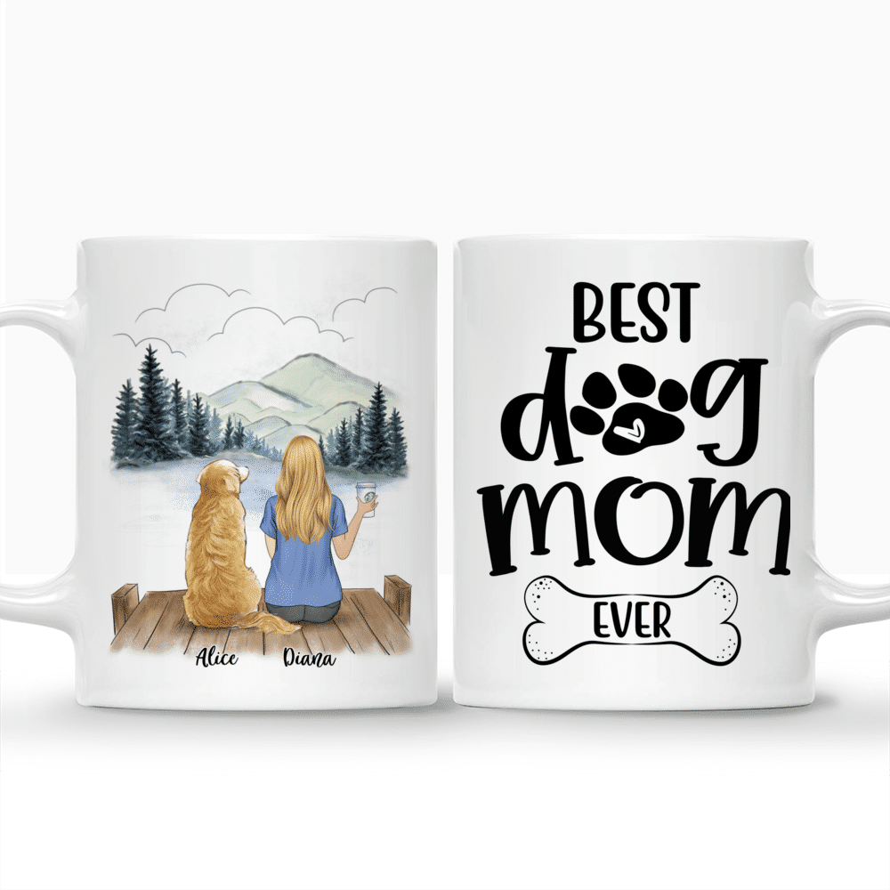 Personalized Mug - Girl and Dogs - Best Mom Ever (M)_3