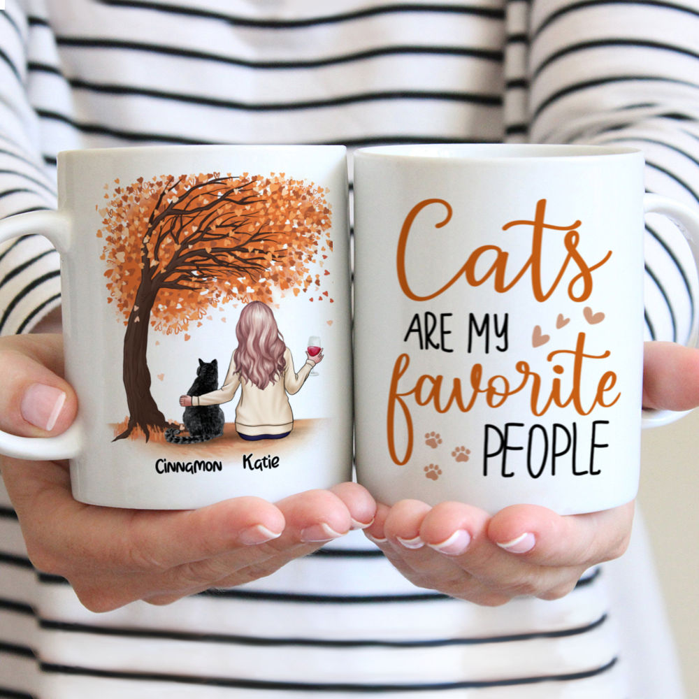 Cat Parent - Cats are my favorite people - Personalized Mug_1