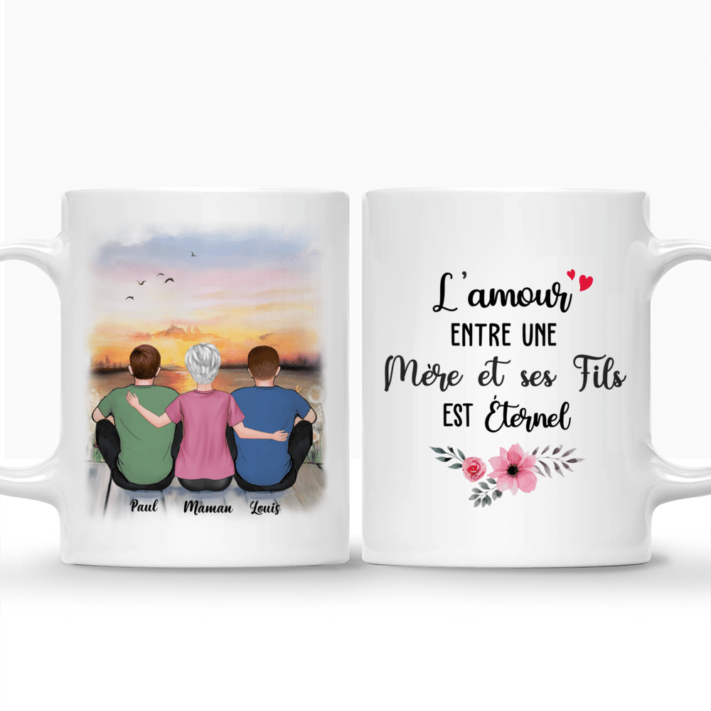 Personalized Mug - Mère et ses Fils - L'amour entre une mère et ses fils est éternel_3