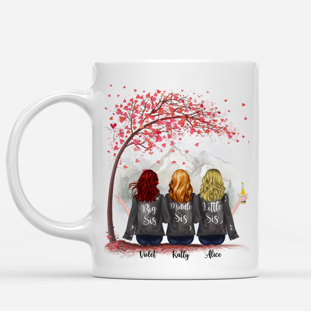 Personalized Mug - Up to 6 Sisters - Sisters are like stars, you can't always see them, but you know they're always there (MGN)_1