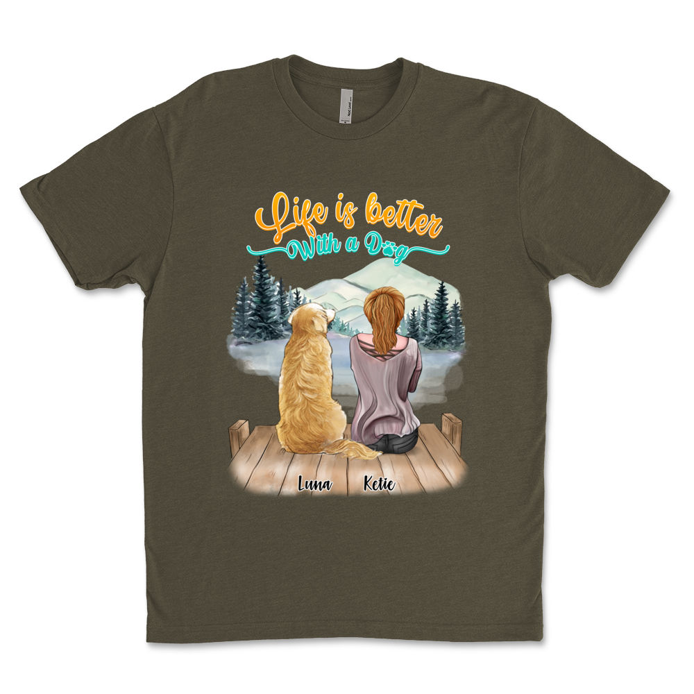 Personalized Shirt - Girl and Dogs - Best Friends For Life