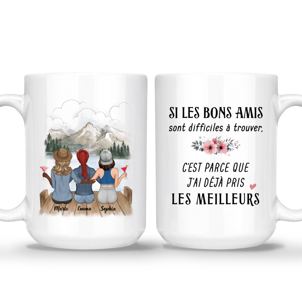 Personalized Mug - Up to 5 Girls - Besties Mug - Si Les Bons Amis Sont  Difficiles À Trouver