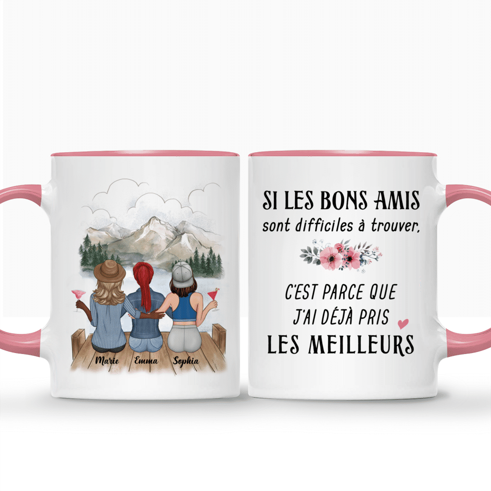 Personalized Mug - Up to 5 Girls - Besties Mug - Si Les Bons Amis Sont  Difficiles À Trouver