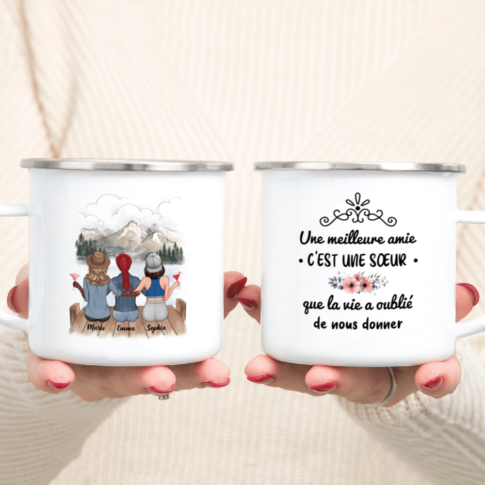 Personalized Mug - Up to 5 Girls - Besties Mug - Si Les Bons Amis Sont  Difficiles À Trouver