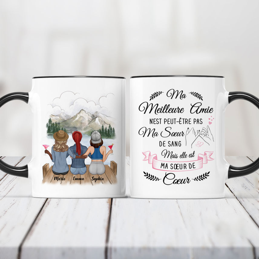 Mug Personnalisé - 4 Sœurs Ou Meilleures Amies - Je Vous Aime Plus Que -  TESCADEAUX