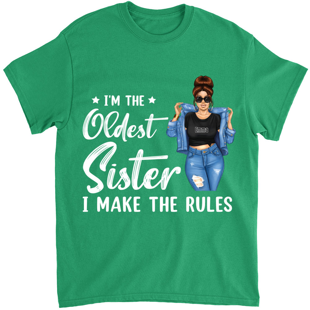 Personalized Shirt - Sisters - Sisters Are The Rules (The Oldest/Middle/Youngest Sister) V2_5