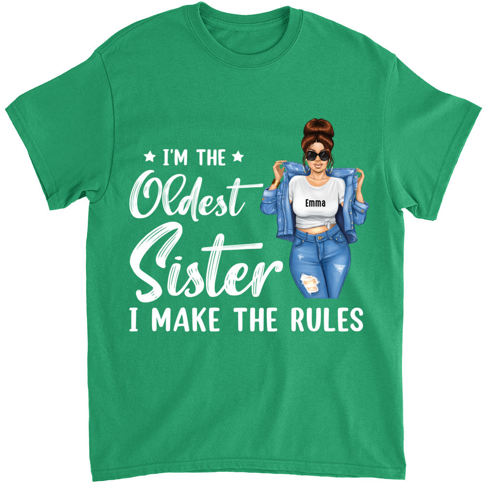 Personalized Shirt - Sisters - Sisters Are The Rules (The Oldest/Middle/Youngest Sister) V4_5