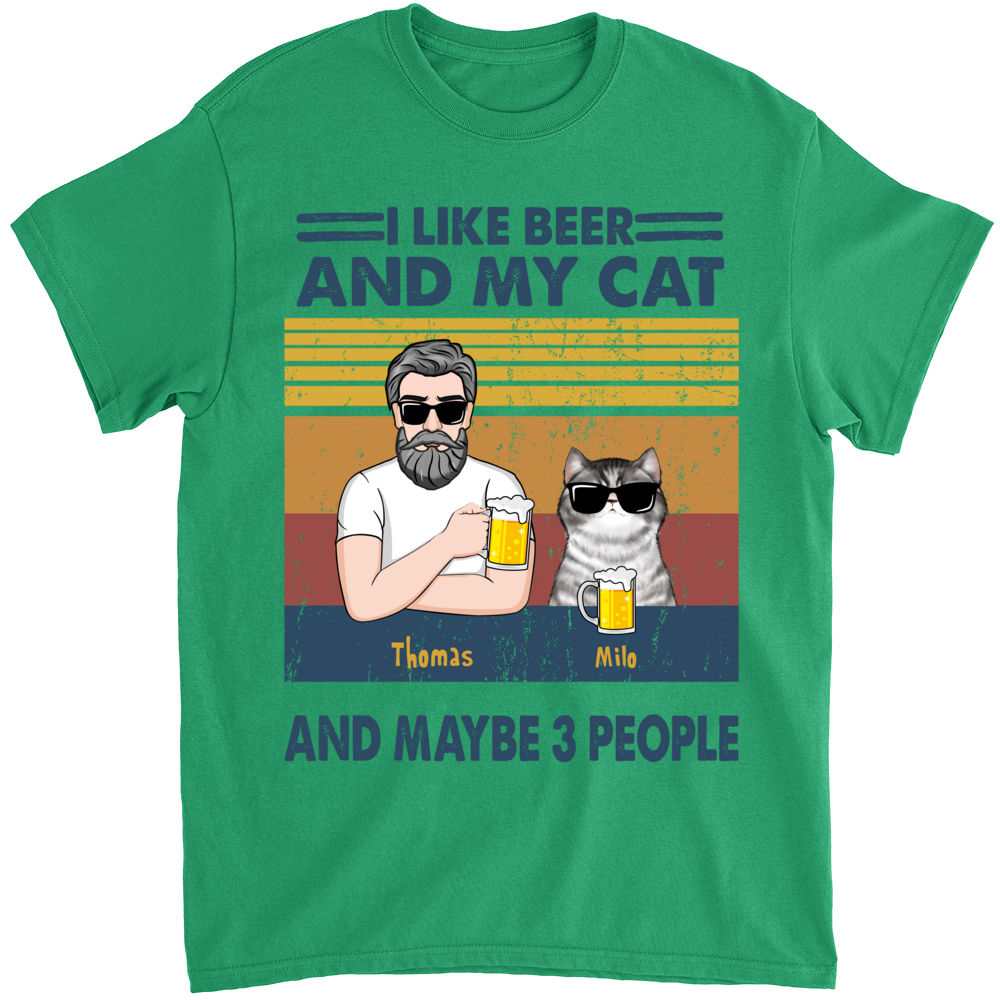 Beer Cat Dad - I Like Beer And My Cat And Maybe 3 People_1