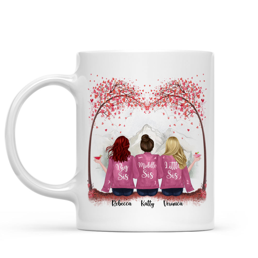 Personalized Mug - Up to 6 Sisters - There Is No Greater Gift Than Sisters (Heart Tree)_1