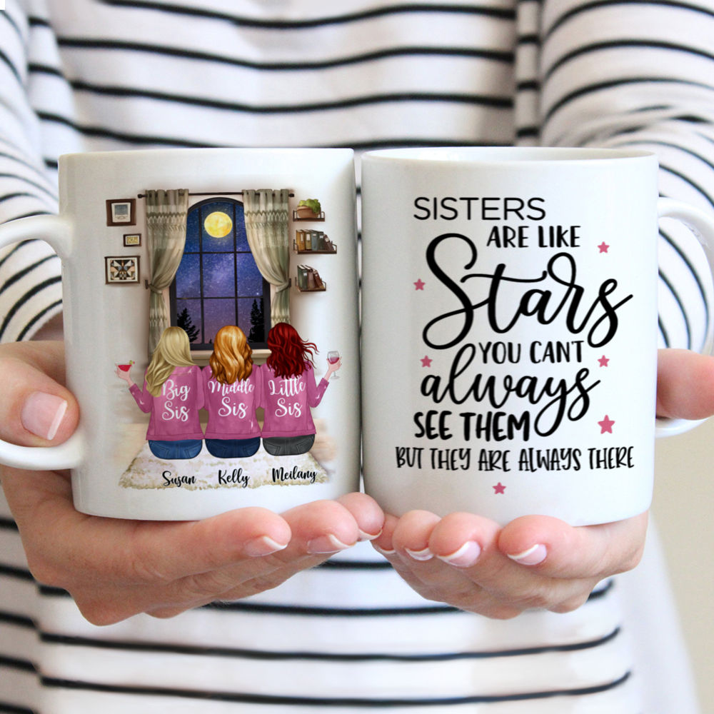 Personalized Mug - Sisters Are Like Stars, You Can't Always See Them