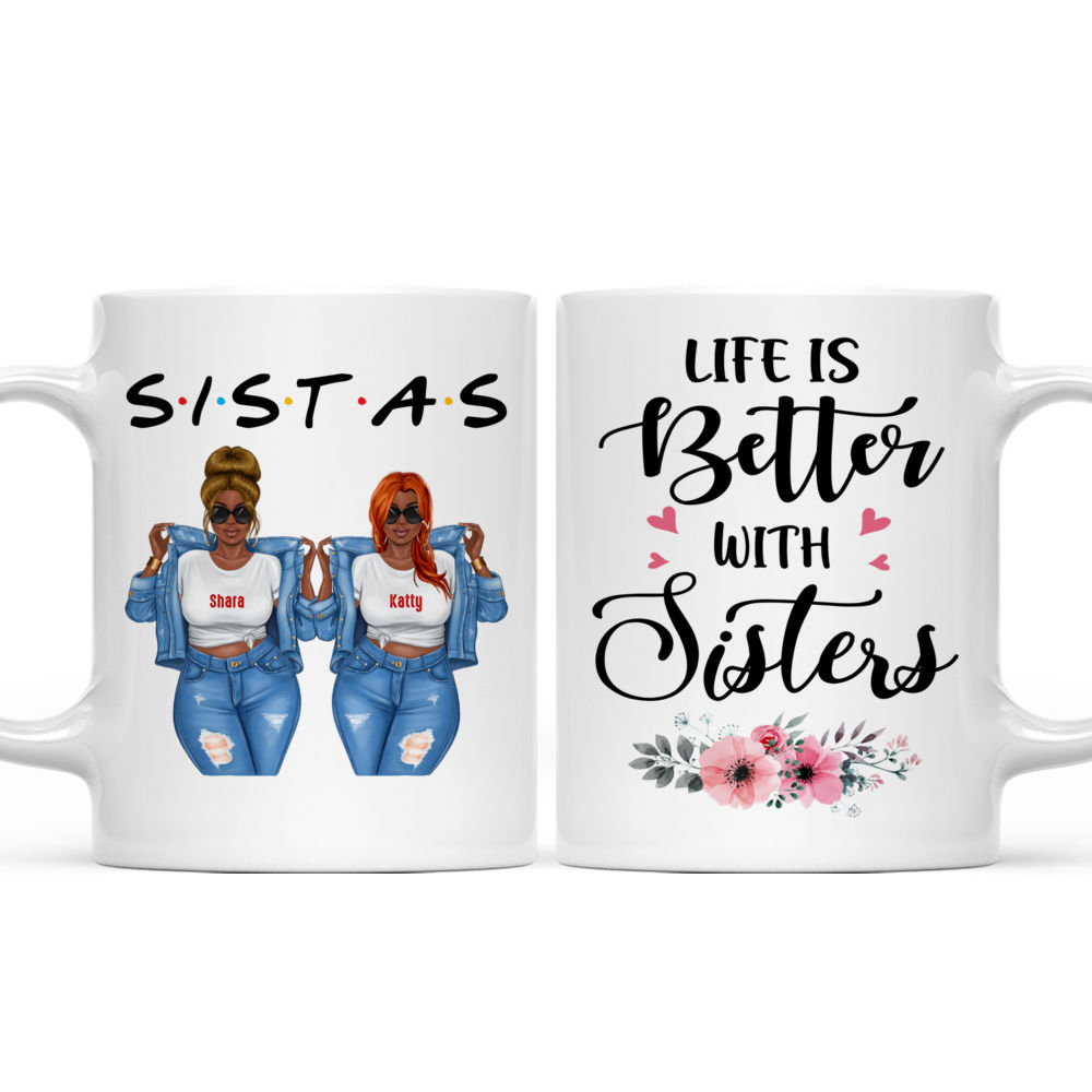 Personalized Mug - Up to 7 Women - Life Is Better With Sisters (5363)_3