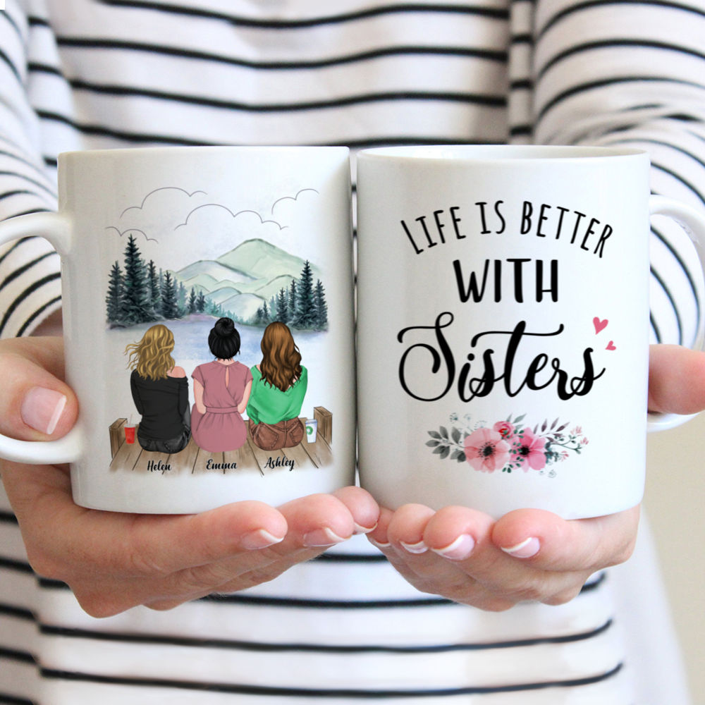 Sisters - Life Is Better With Sisters (5371) - Personalized Mug_1