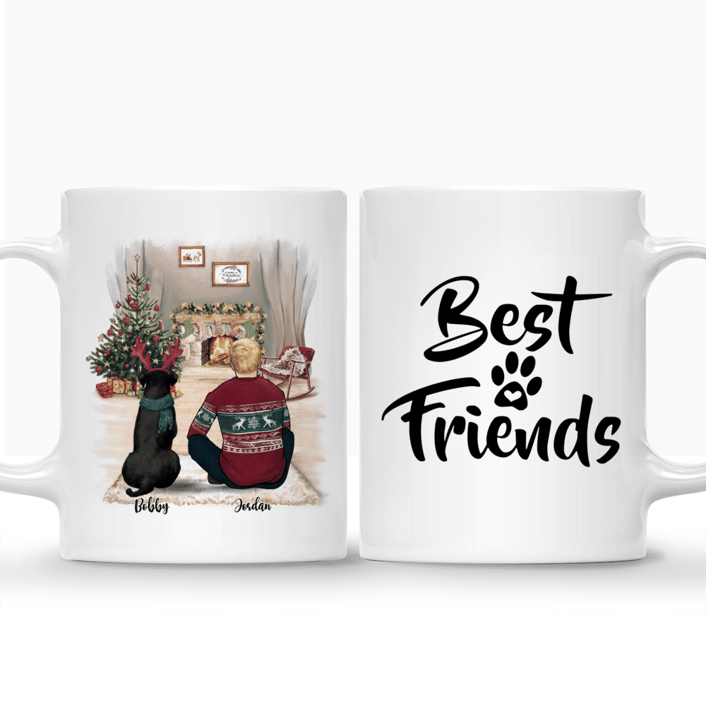 Personalized Mug - Man and Dogs - Best Friends_3