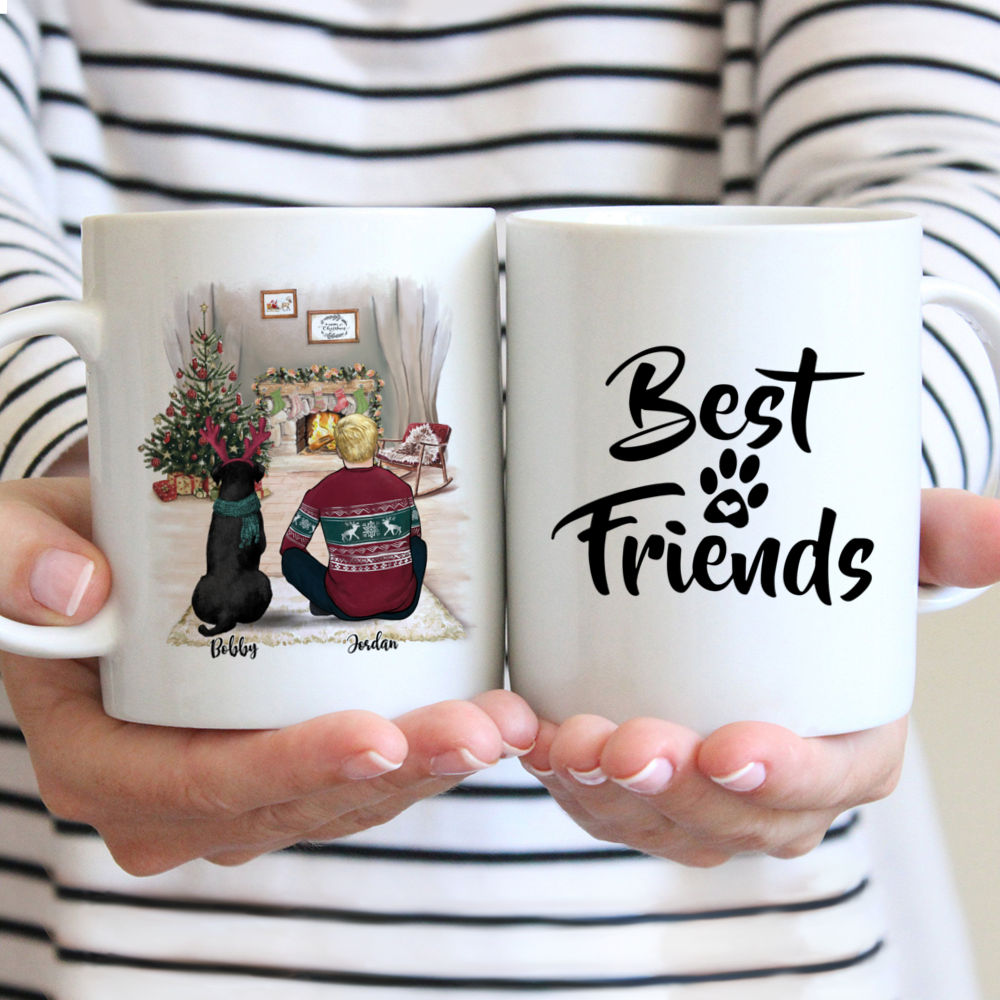 Personalized Mug - Man and Dogs - Best Friends