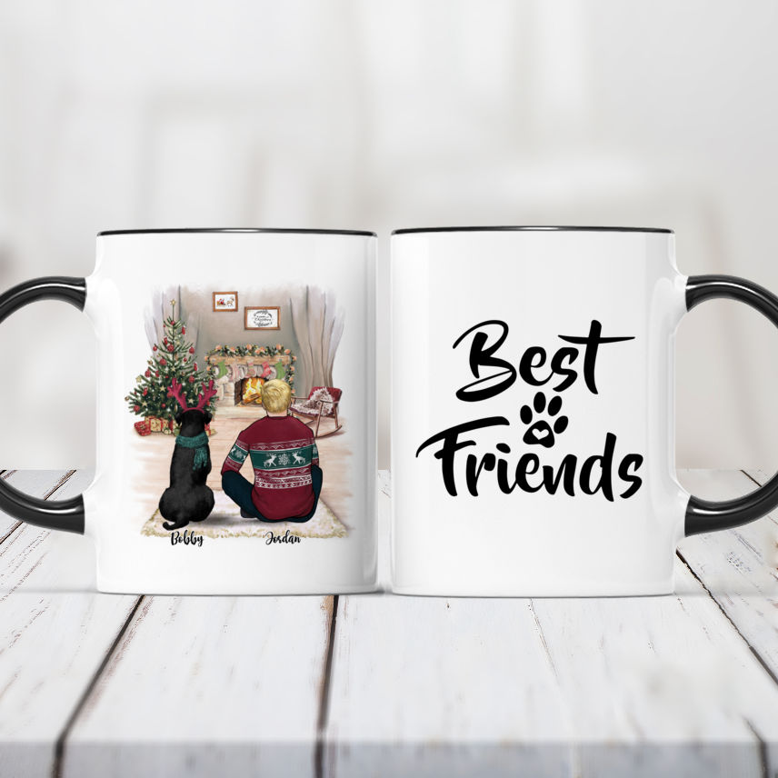 Personalized Mug - Women/Man/Boy/Girl and Cat/Dog - Best Friends