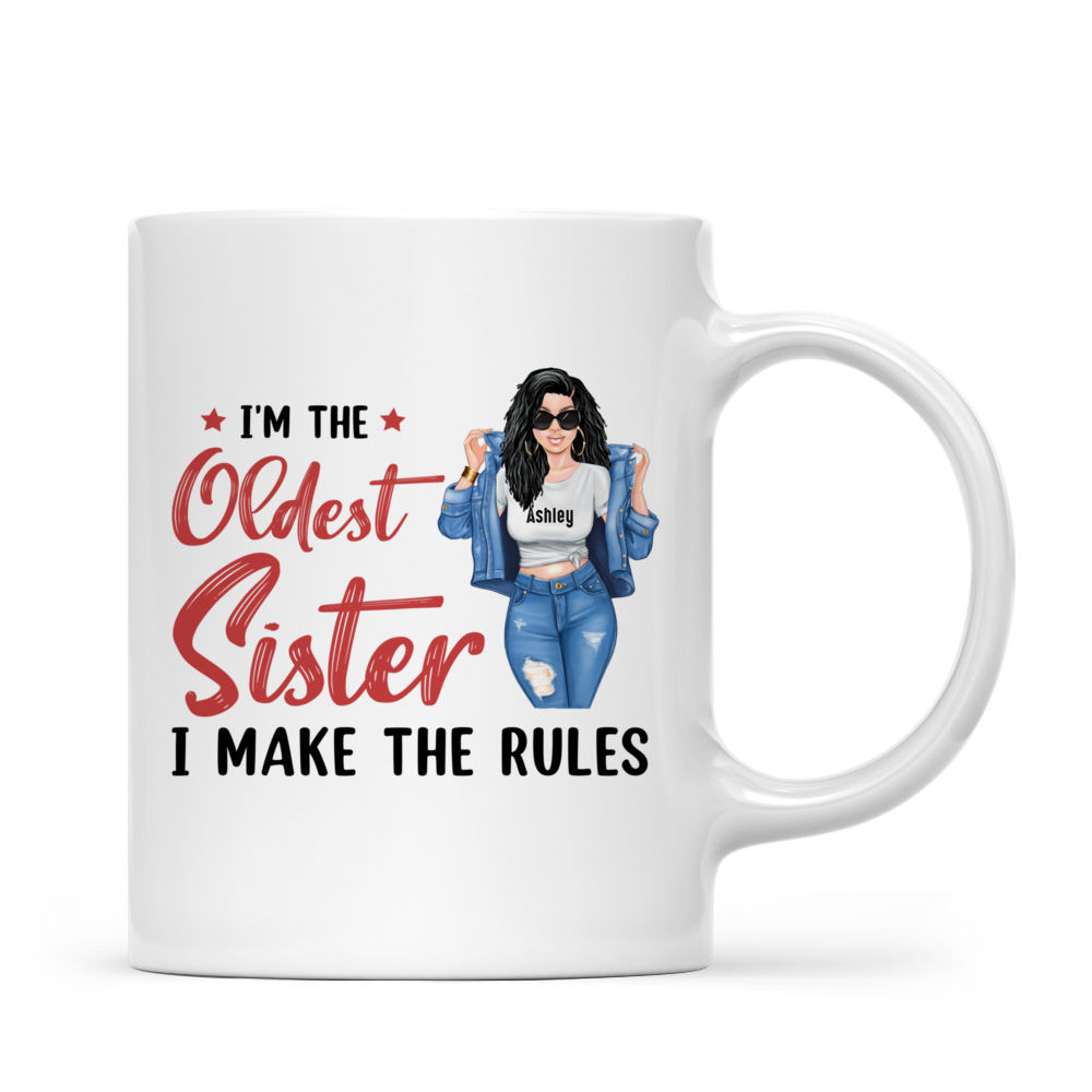 Personalized Mug - Sisters - Sisters Are The Rules (The Oldest/Middle/Youngest Sister)_5