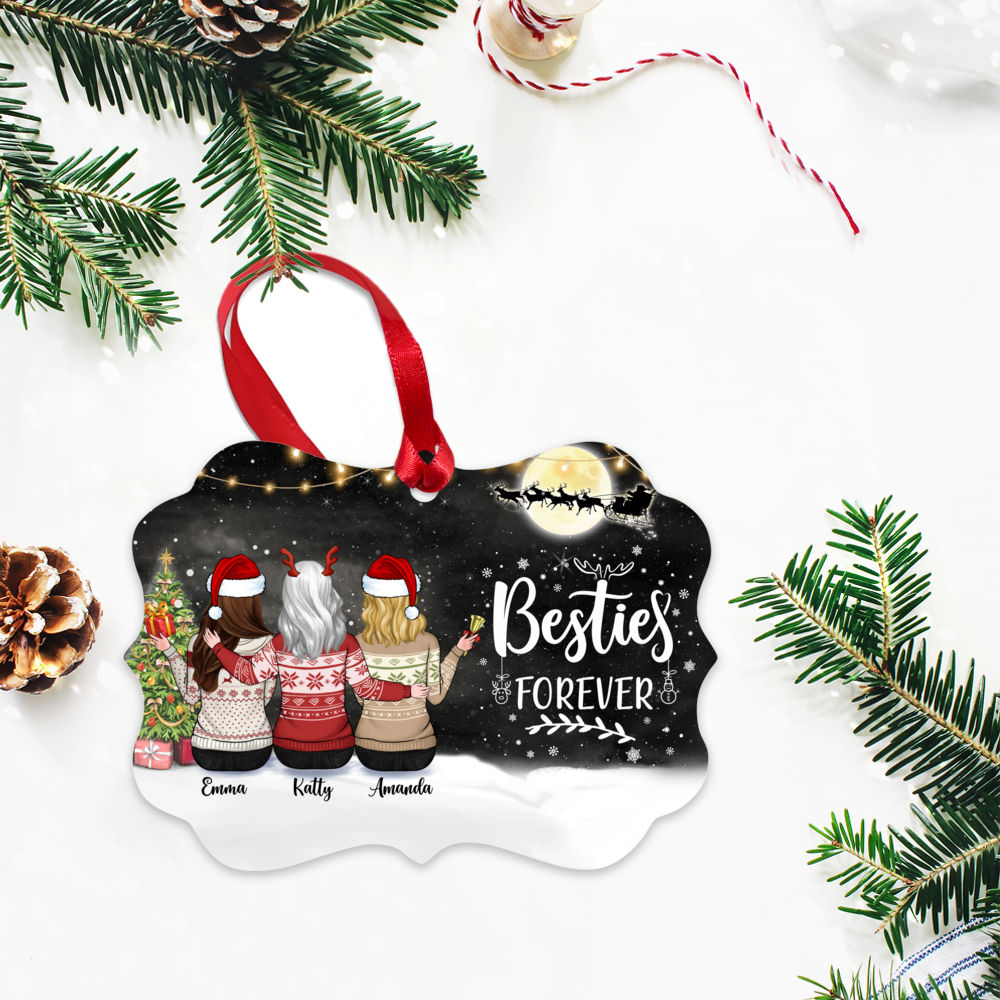 Personalized Ornament - Up to 5 Girls - Besties Forever (5395)_2