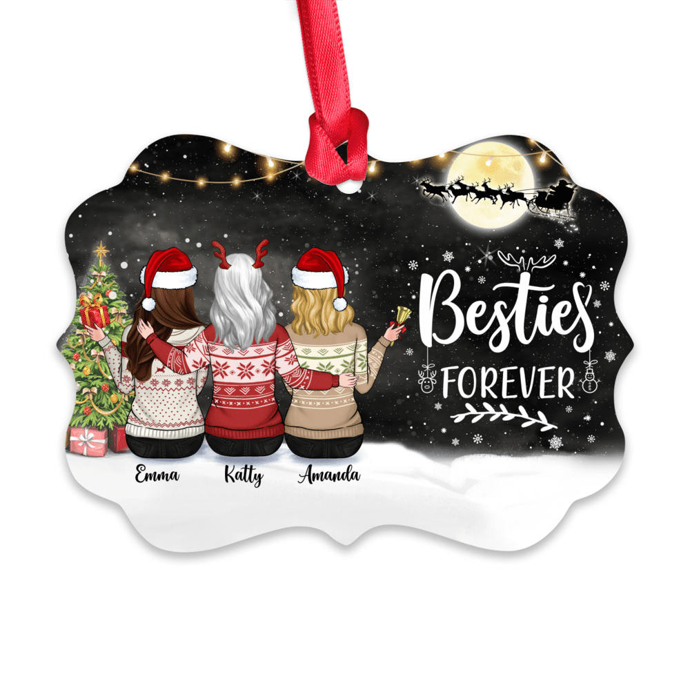 Personalized Ornament - Up to 5 Girls - Besties Forever (5395)_1