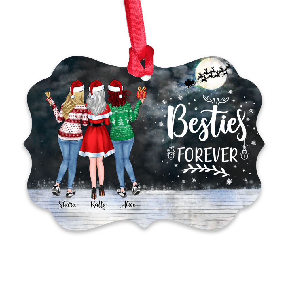 Up to 5 Girls - Besties Forever (5415) - Personalized Ornament_1