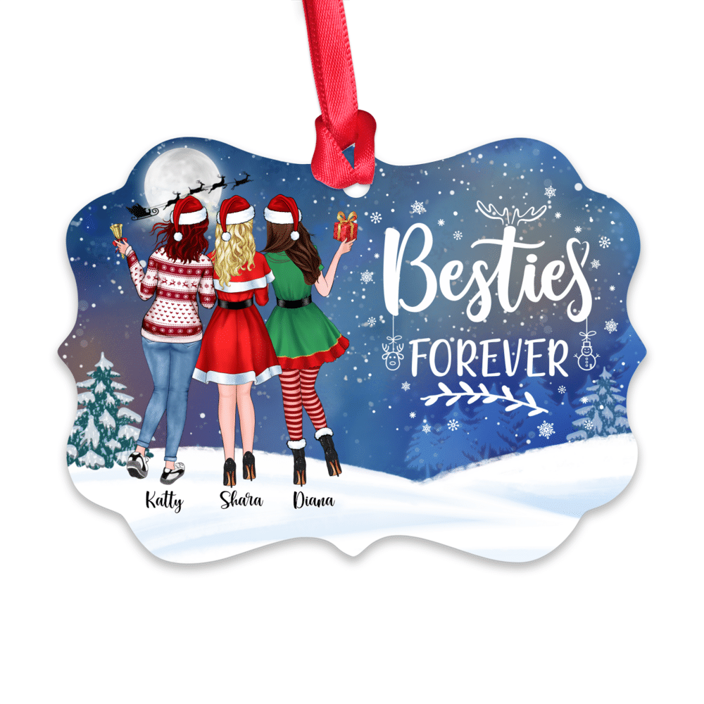 Personalized Ornament - Up to 5 Girls - Besties Forever (5419)_1