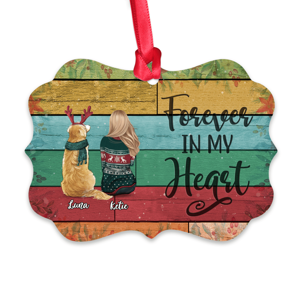 Girl and Dog - Forever In My Heart 2 - Ornament - Personalized Ornament_1