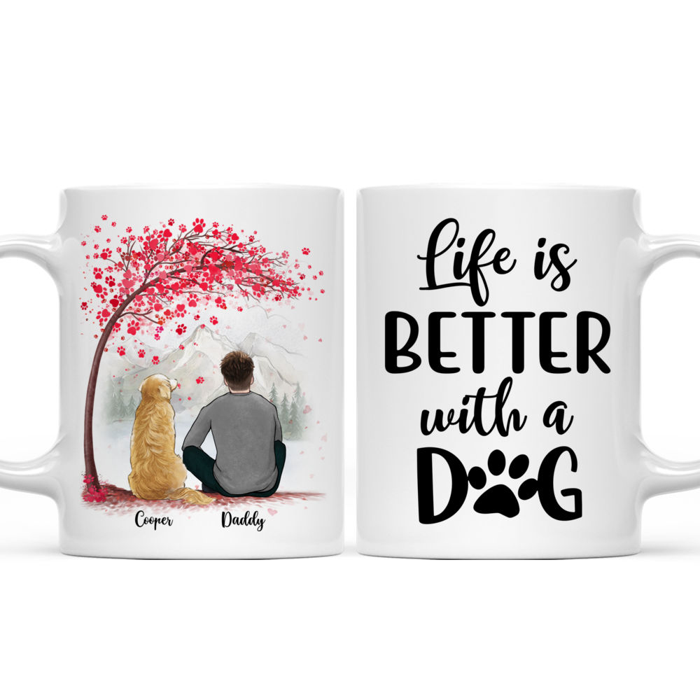 Personalized Mug - Man and Dogs - Life Is Better With A Dog (5443)_3