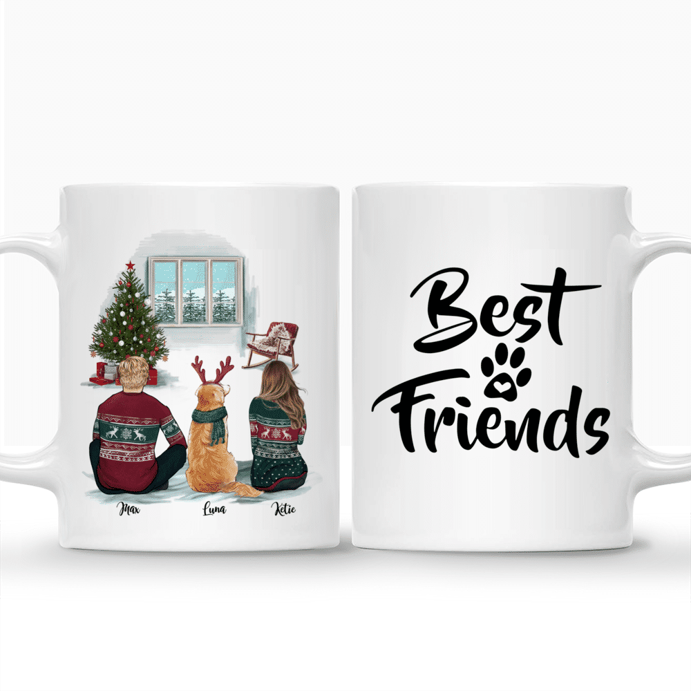 Personalized Christmas Mug - Best Friends (Couple & Dog)_3