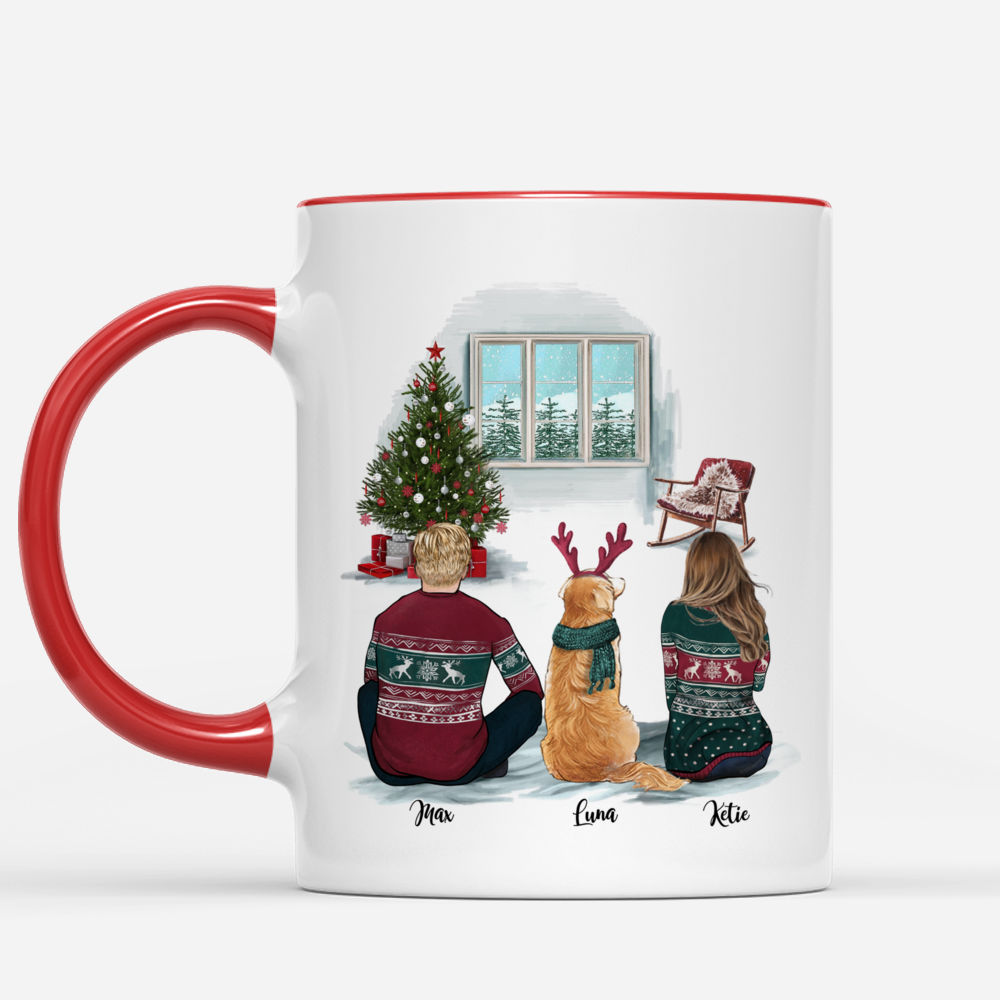 Personalized Christmas Mug - Best Friends (Couple & Dog)_1