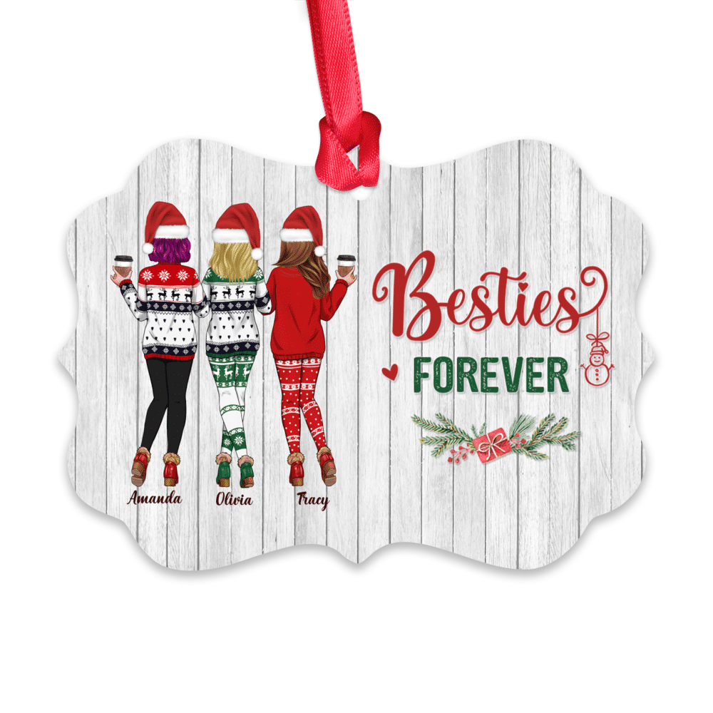 Xmas Ornament - Sweaters Leggings - Besties Forever - Personalized Ornament_1