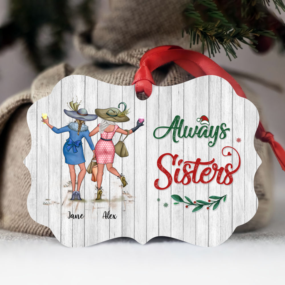 Personalized Ornament - Xmas Ornament - Best Friends Forever, Never Apart, Maybe In Distance But Never At Heart