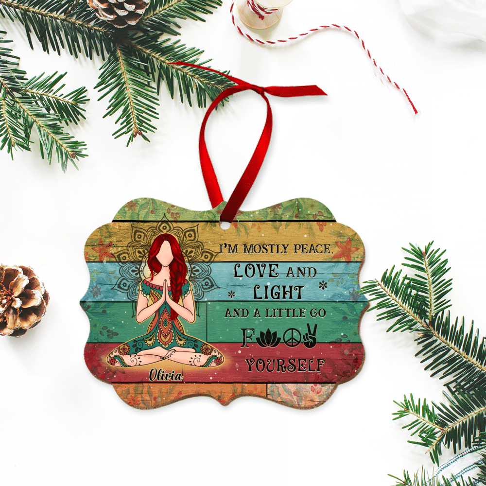 Personalized Yoga/Meditator Acrylic Christmas Ornament/Gift For Yoga L -  laihair