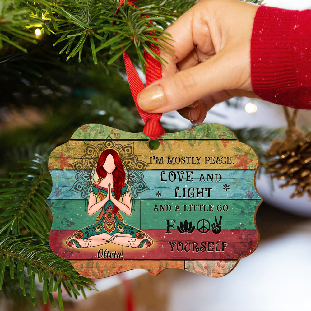 Personalized Yoga/Meditator Acrylic Christmas Ornament/Gift For Yoga L -  laihair