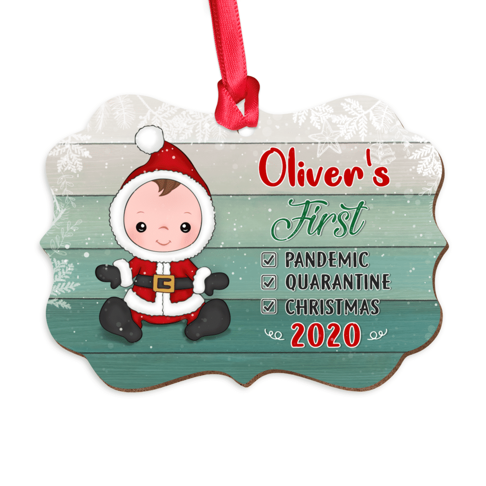 Personalized Ornament - Xmas Ornament - Baby's First Pandemic - Quarantine - Christmas_3