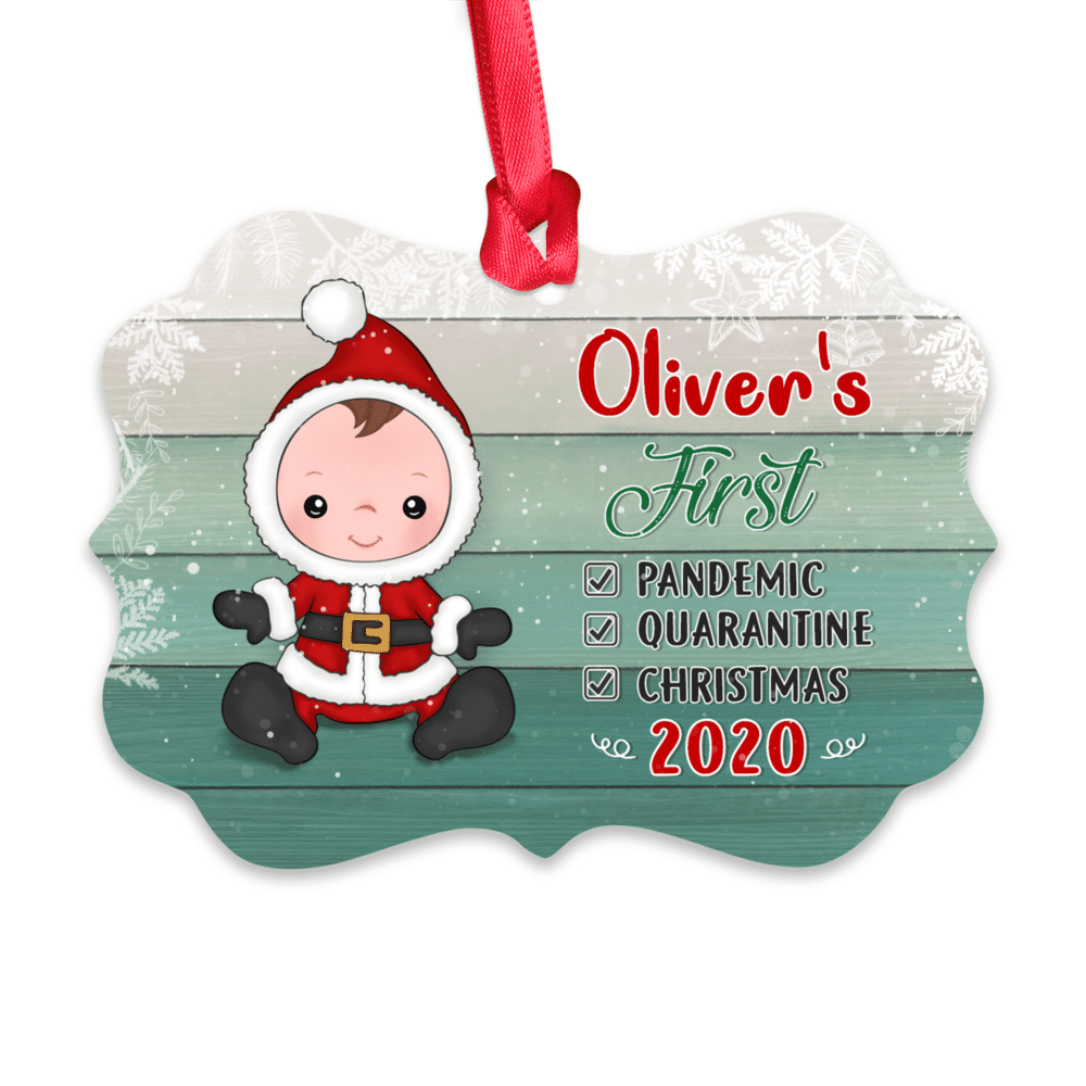 Personalized Ornament - Xmas Ornament - Baby's First Pandemic - Quarantine - Christmas_1